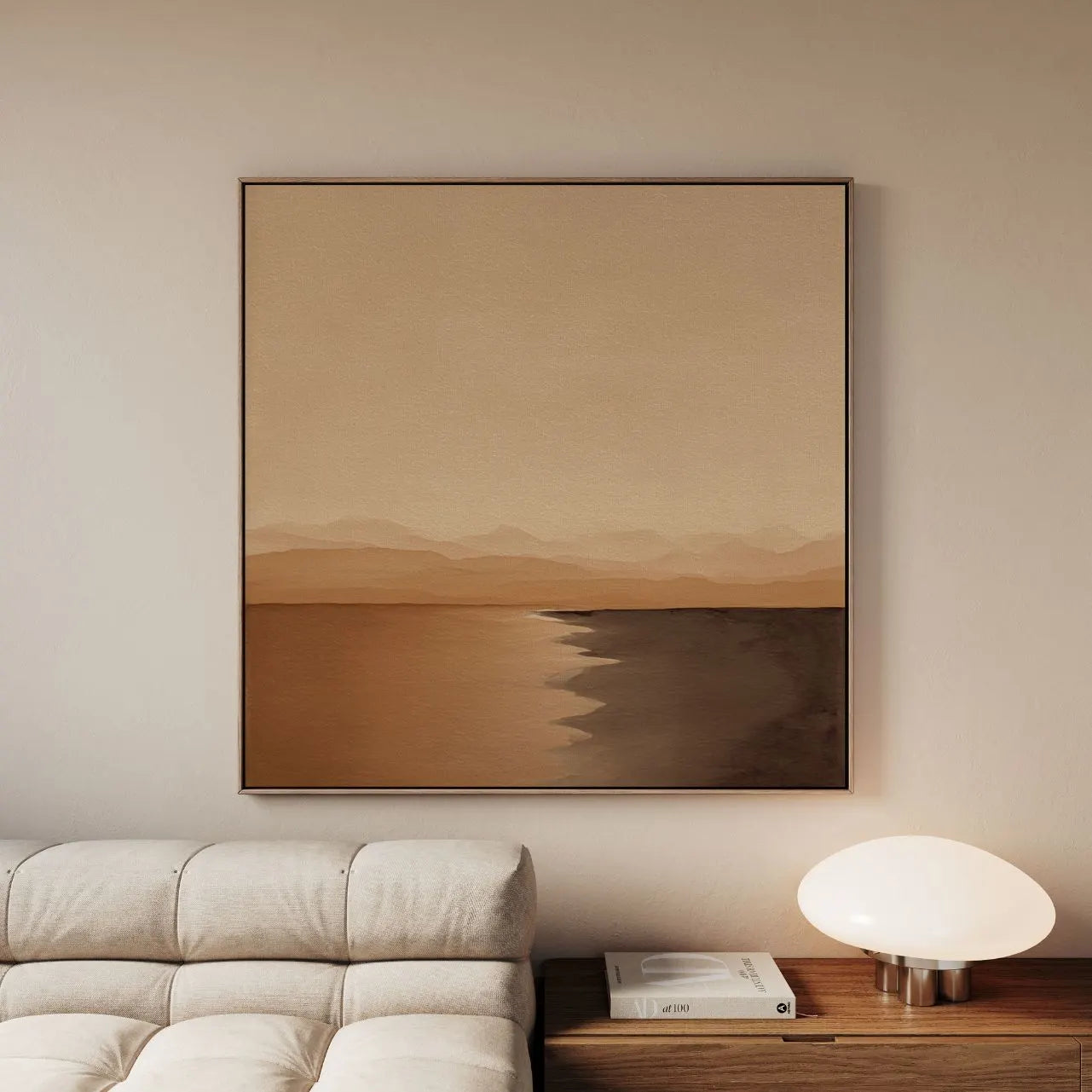 Framed Canvas Print Horizon of Silence