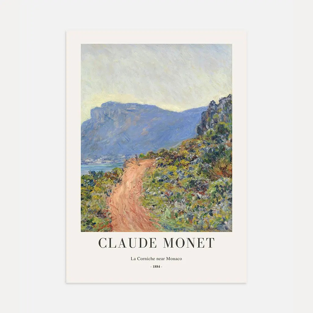 Claude Monet La Corniche near Monaco Poster