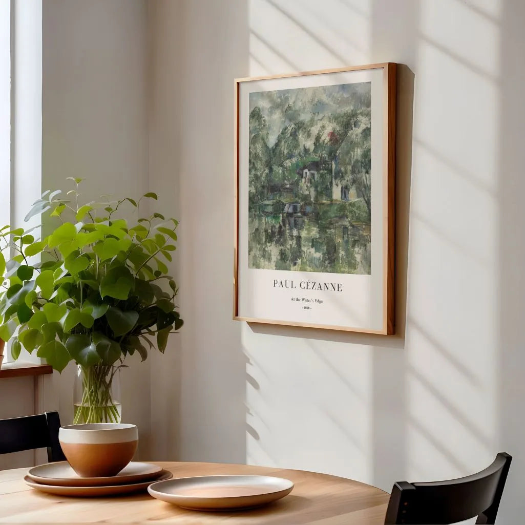 Paul Cézanne At the Water’s Edge Poster