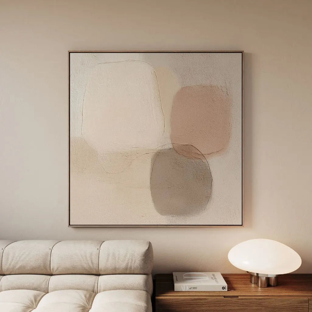 Framed Canvas Print Neutral Balance