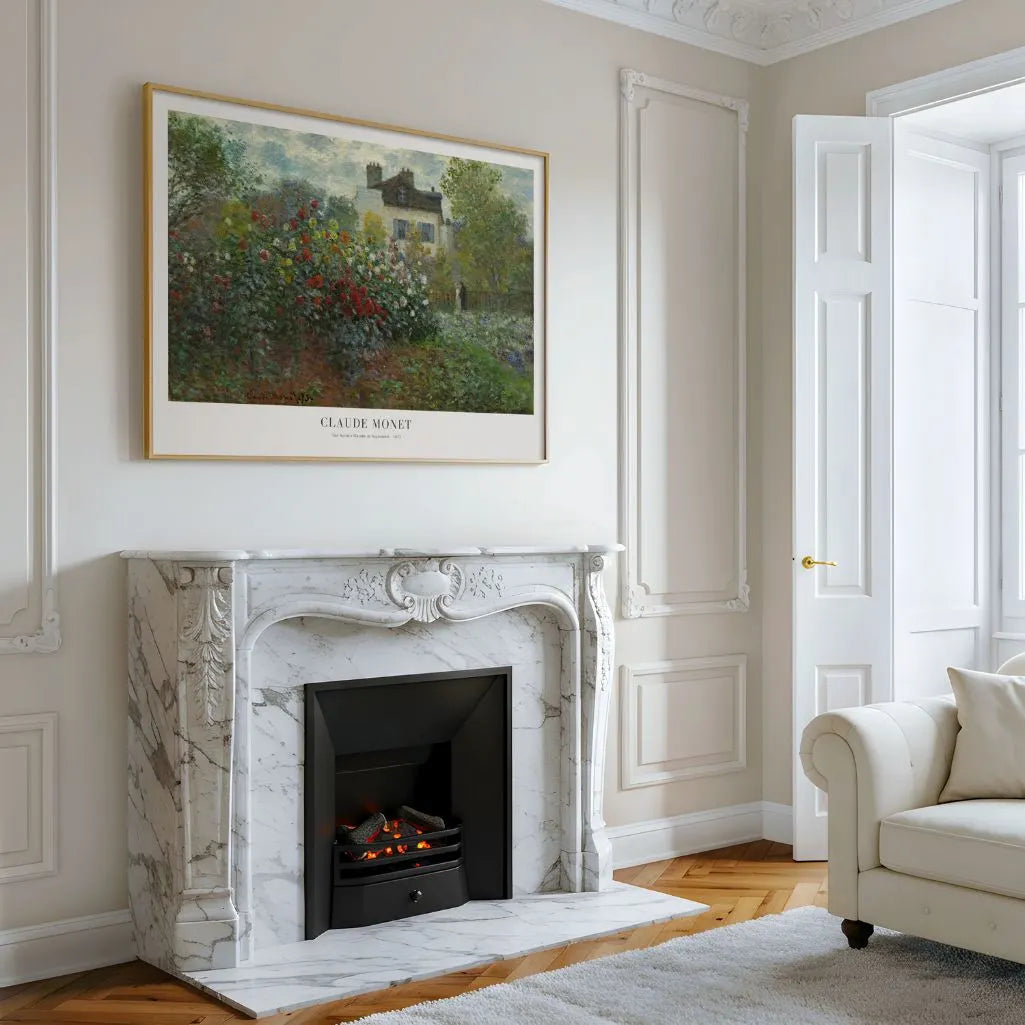 Claude Monet Artist’s Garden in Argenteuil Poster