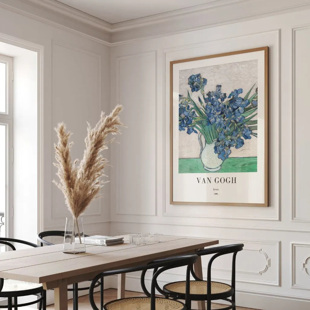Vincent van Gogh Blue Irises in Vase Poster