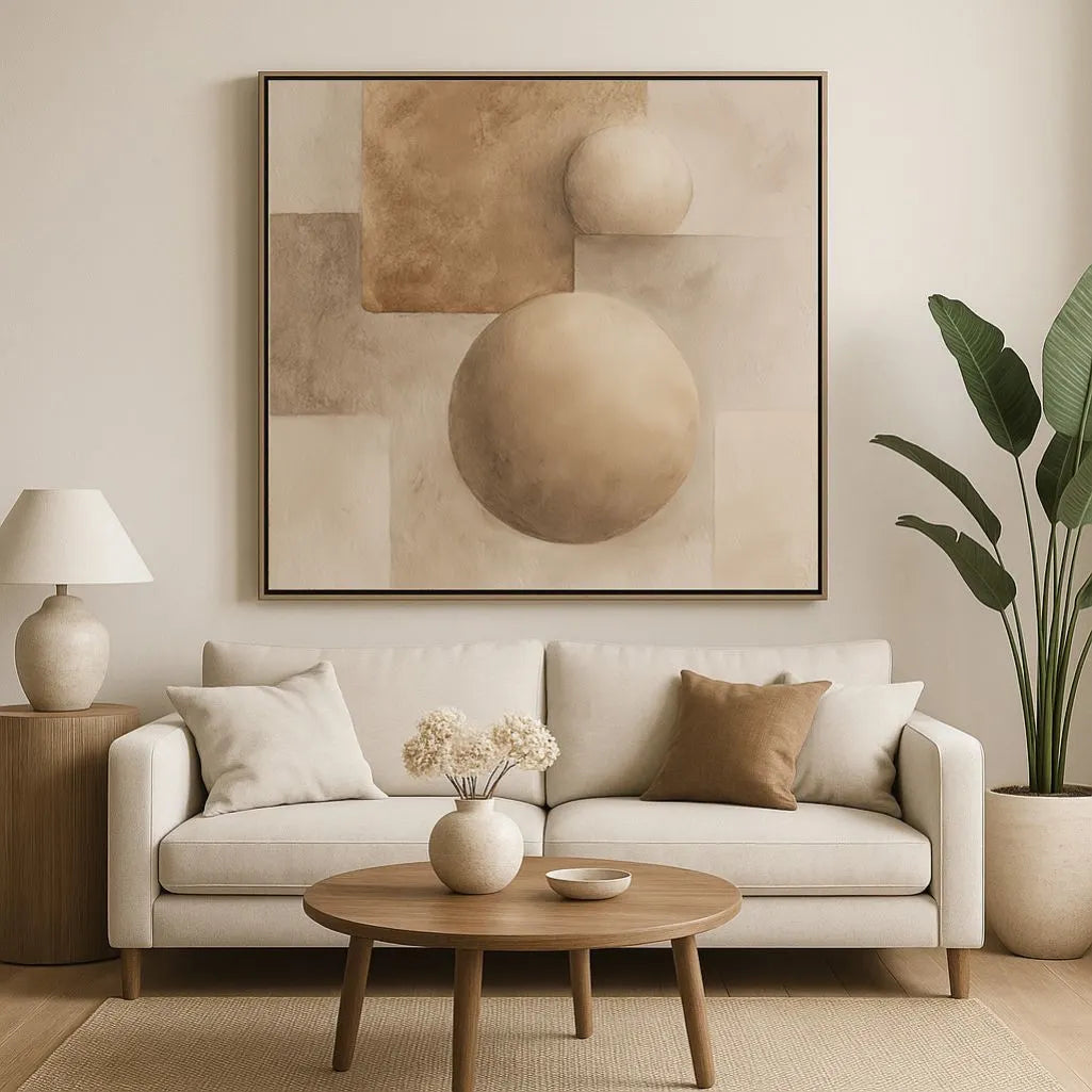 Framed Canvas Print Geometric Harmony
