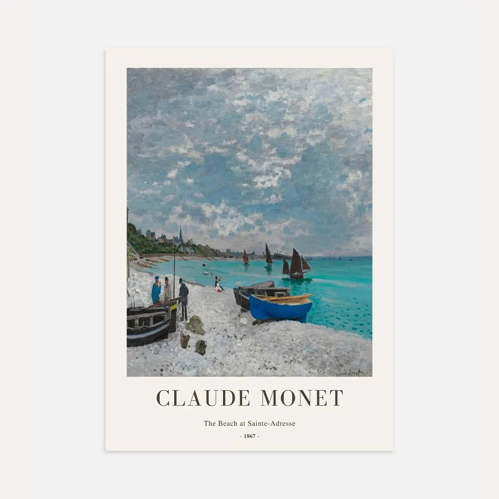 Monet Beach at Sainte-Adresse Poster