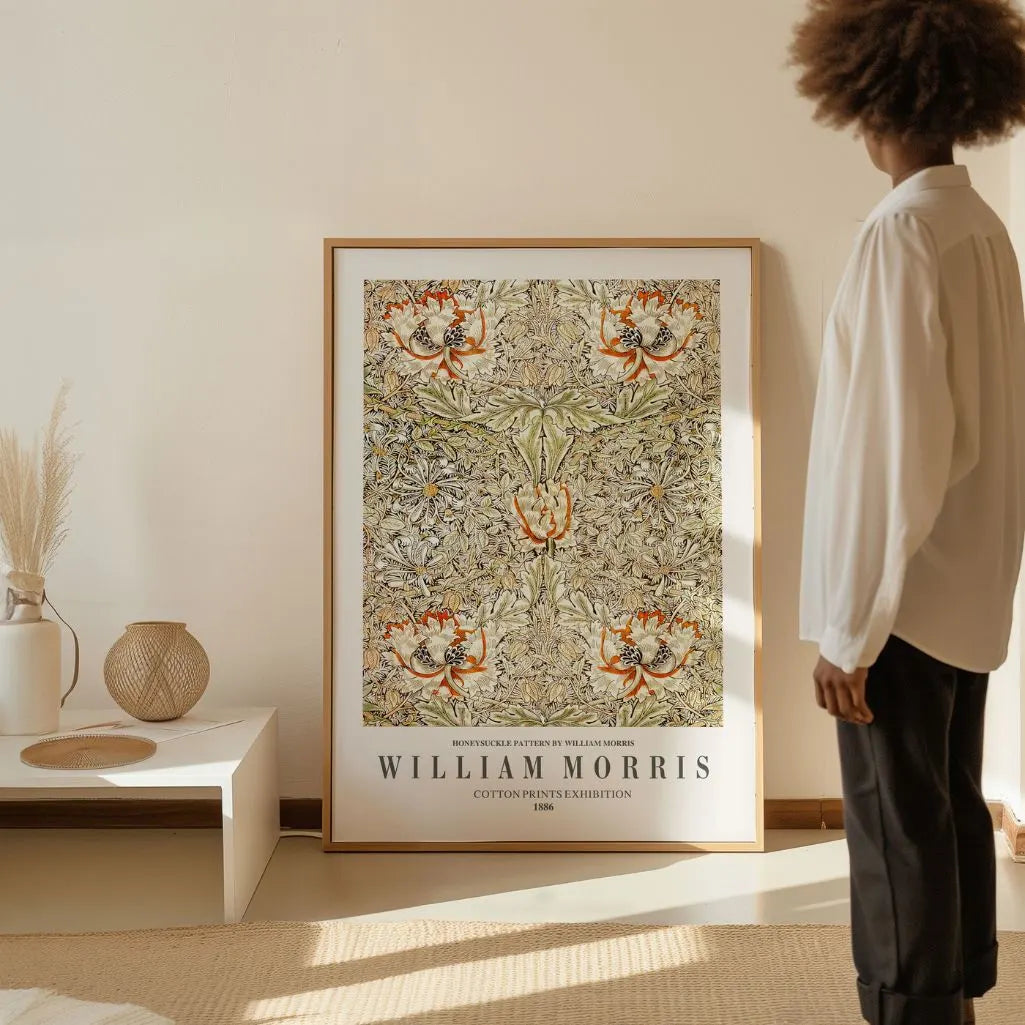William Morris Honeysuckle Botanical Poster