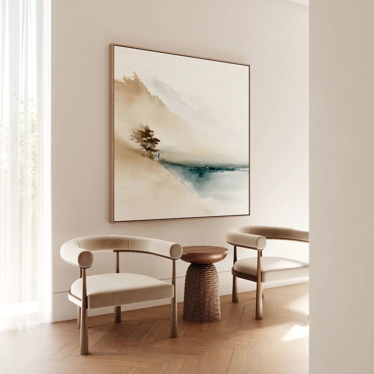 Framed Canvas Print Silence by the Shore