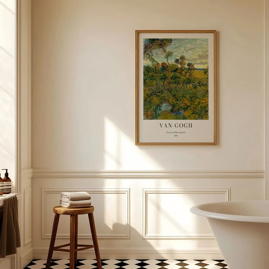 Vincent van Gogh Montmajour Sunset Poster