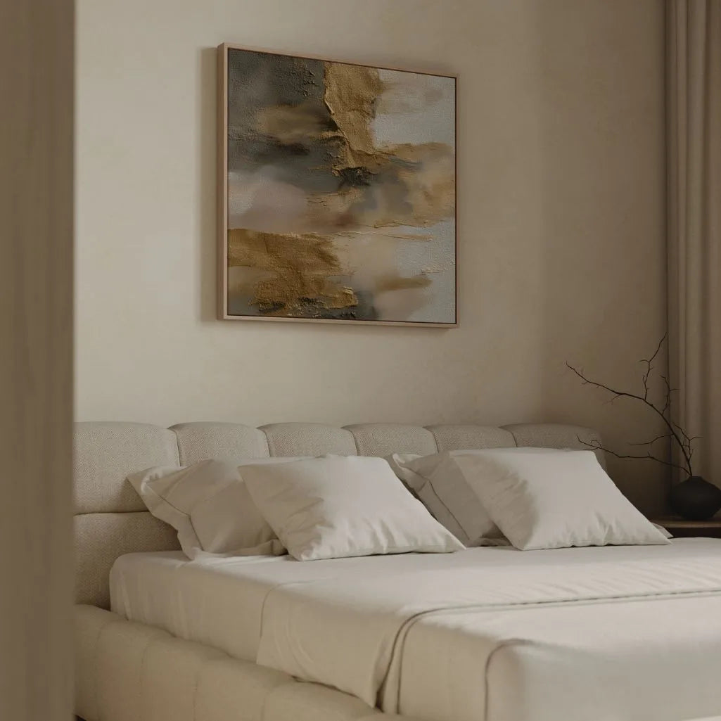 Framed Canvas Print Golden Reflections