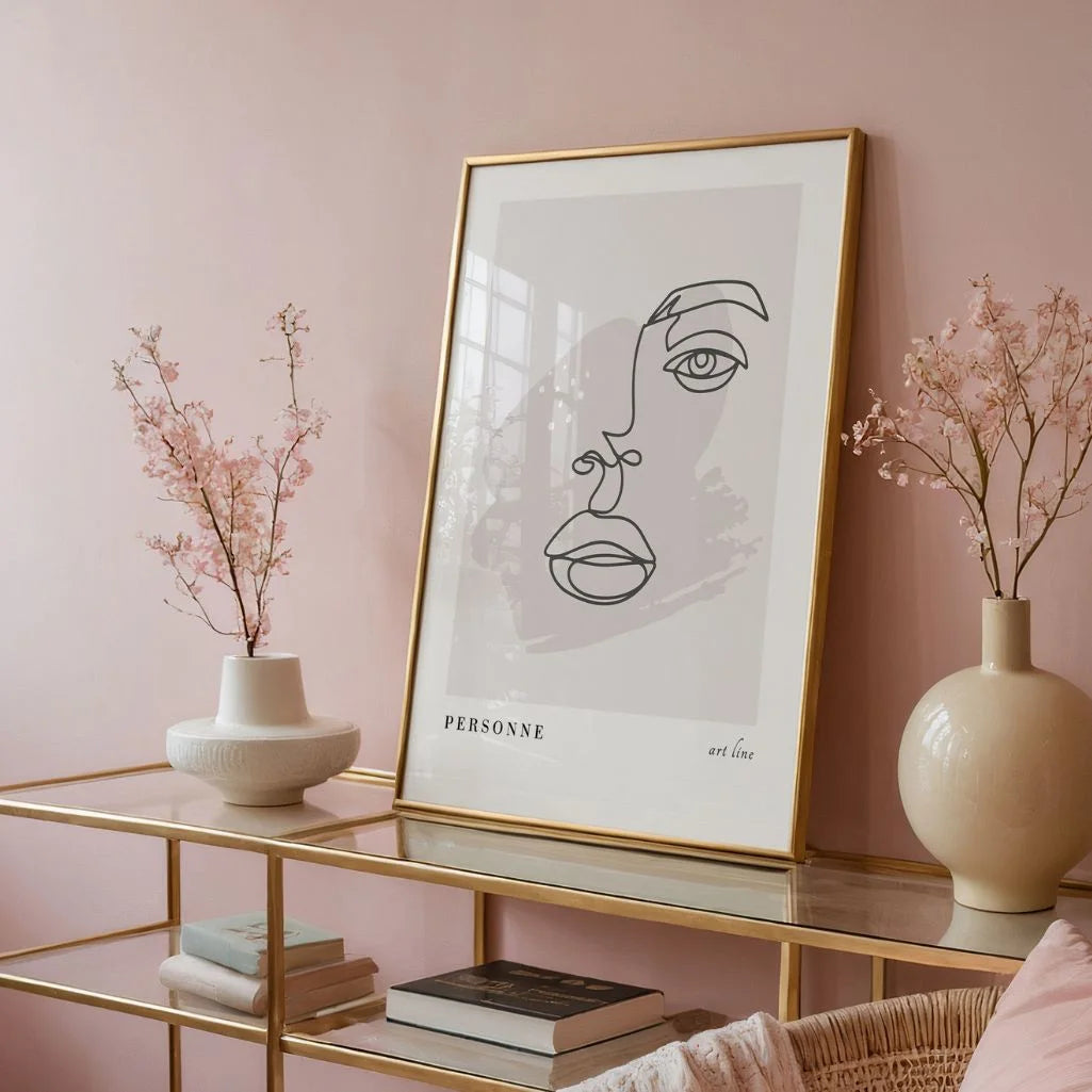 Line Art Subtle Gaze Poster