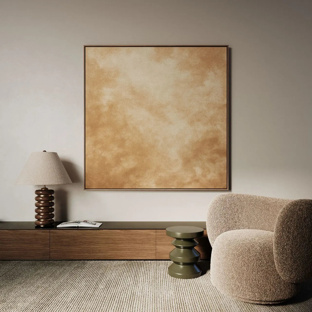 Framed Canvas Print Desert Quiet