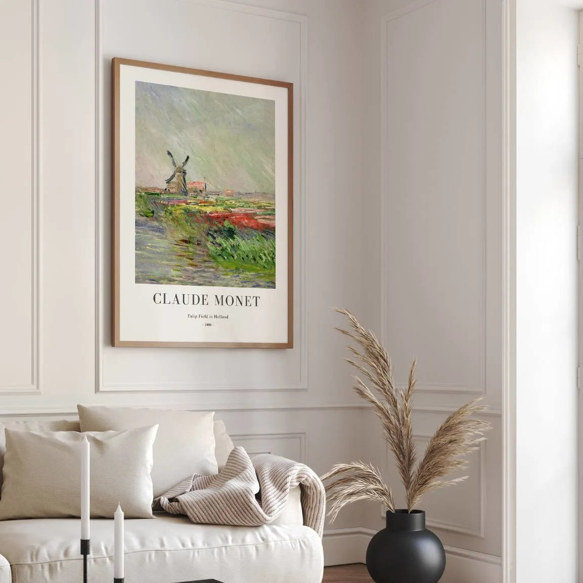 Claude Monet Tulip Field in Holland Poster