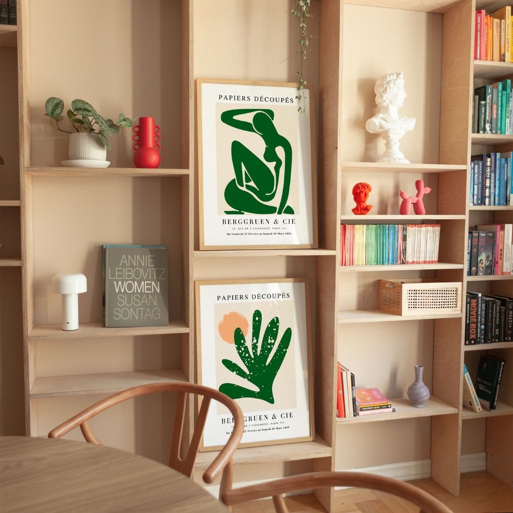 Matisse Green Shapes Poster Set of 2