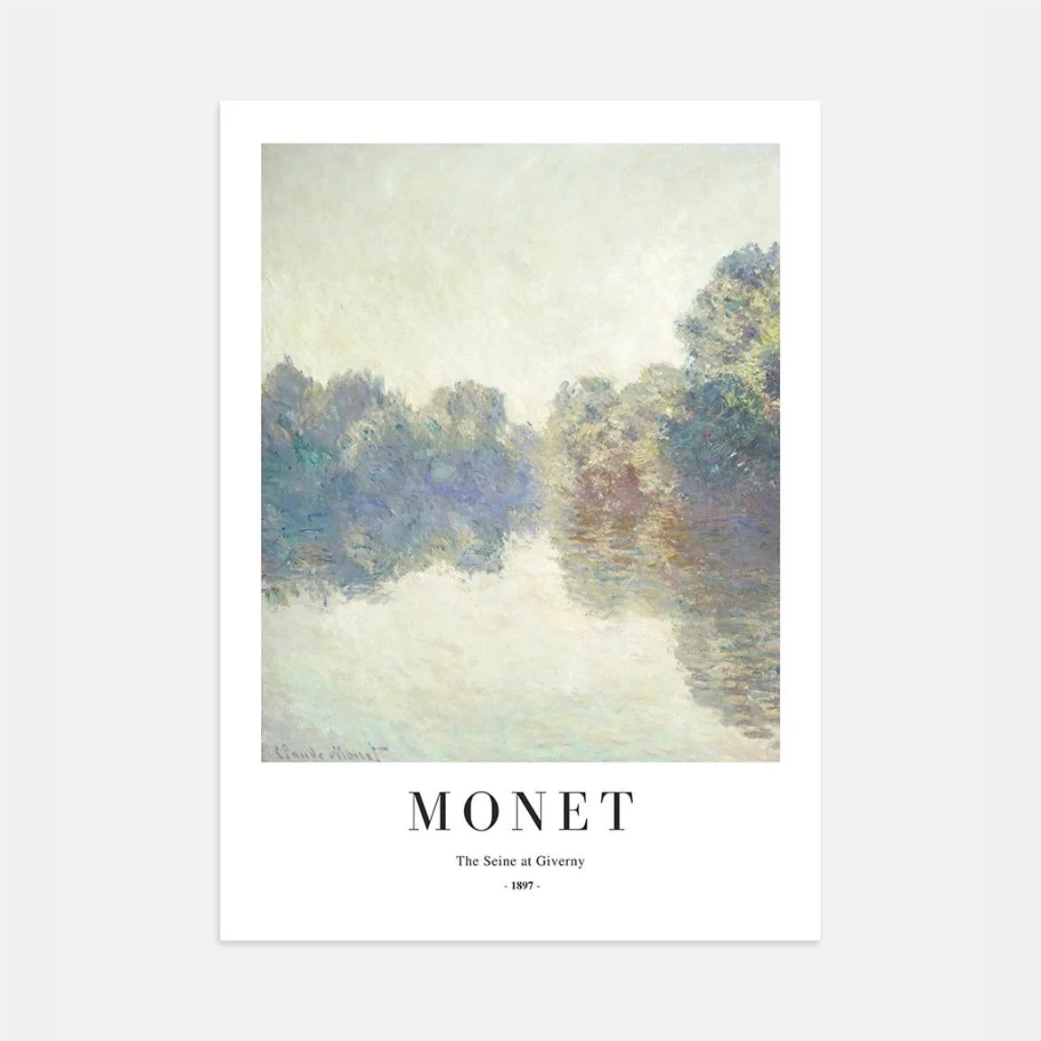 Monet The Seine at Giverny Poster