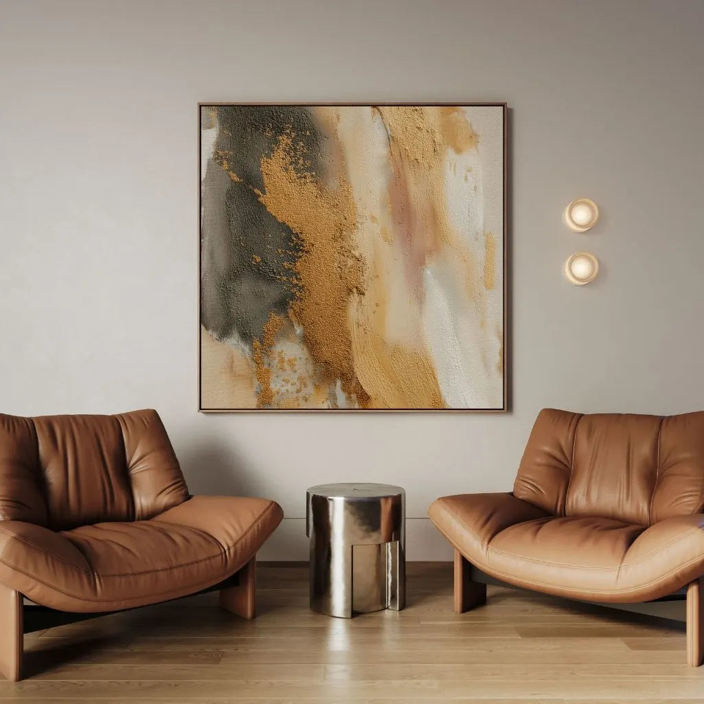 Framed Canvas Print Golden Energy