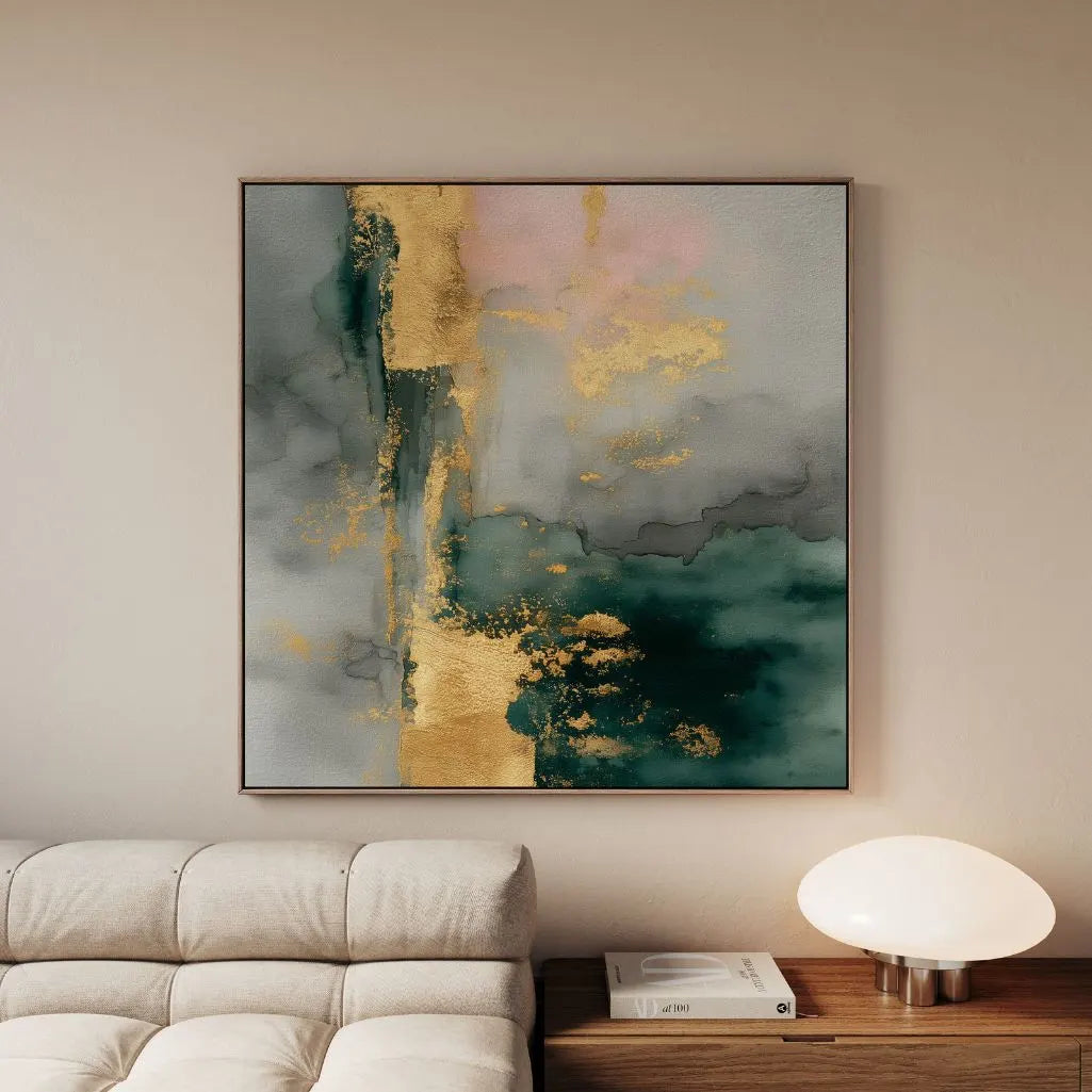Framed Canvas Print Golden Depth