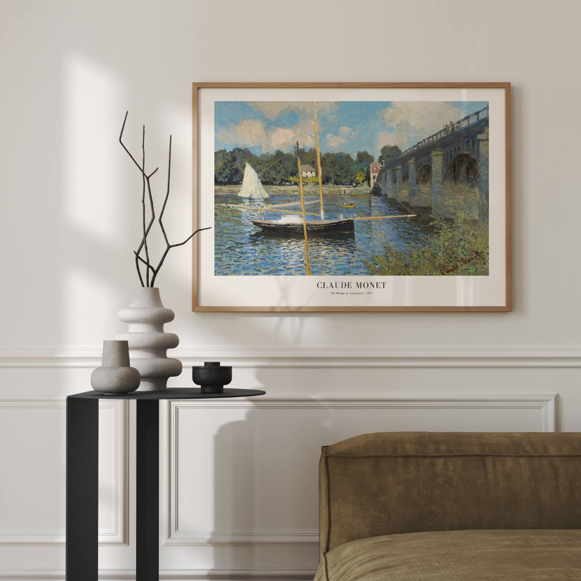 Claude Monet Bridge at Argenteuil 1874 Poster