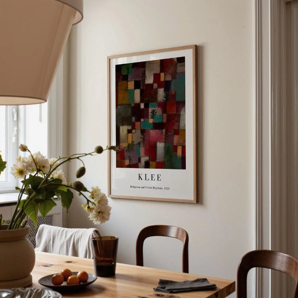 Paul Klee Redgreen and Violet Rhythms Poster