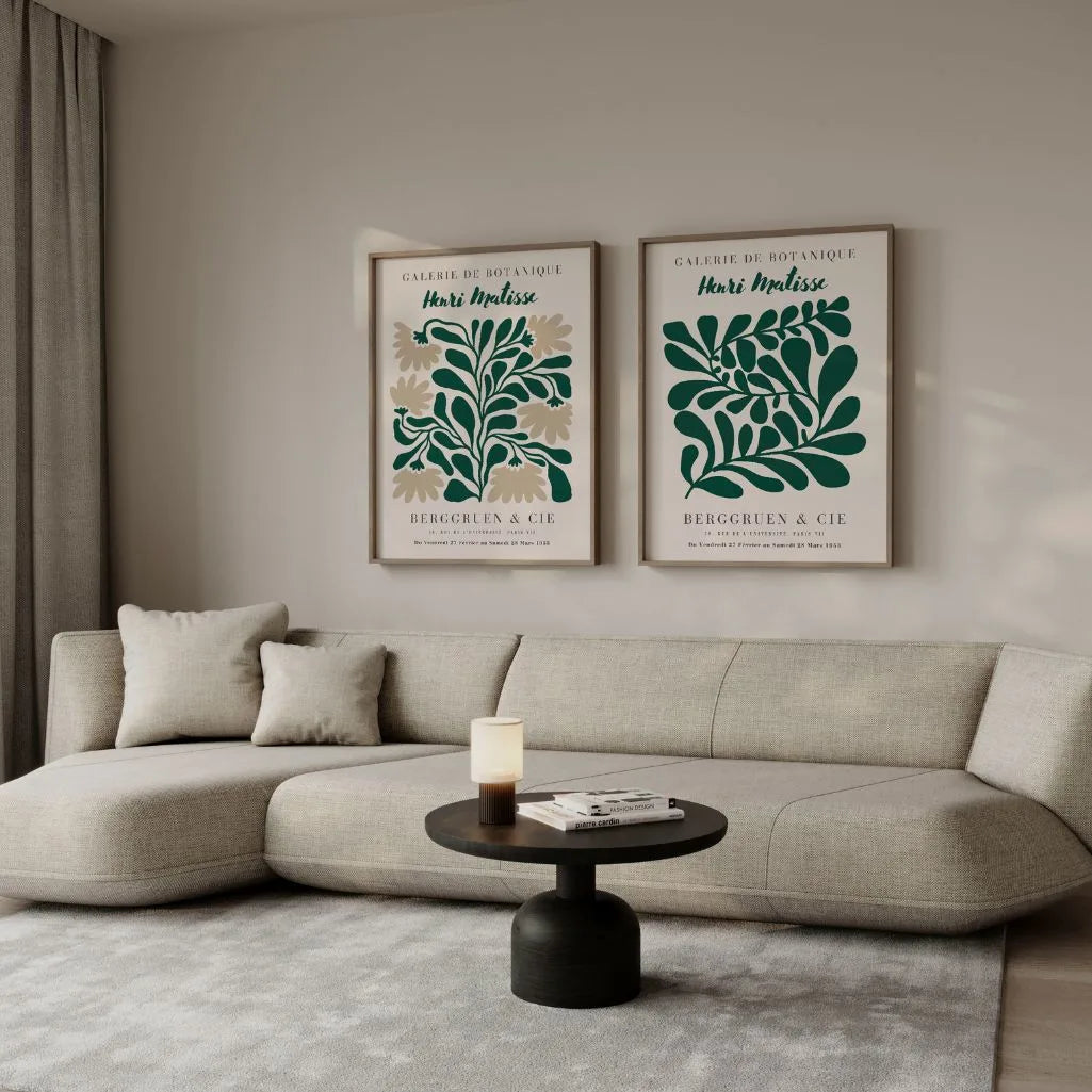 Matisse Abstract Green Leaves – Set of 2 Posters