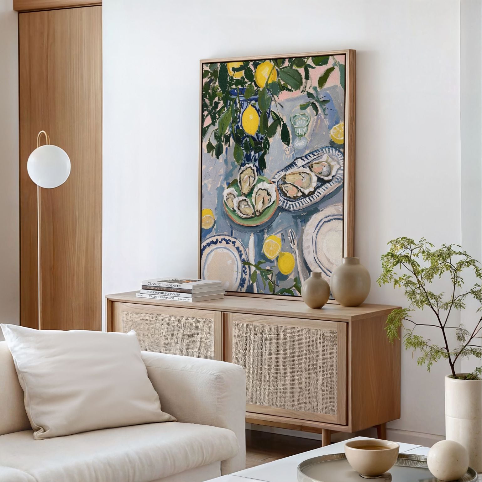 Framed Canvas Print Summer Table