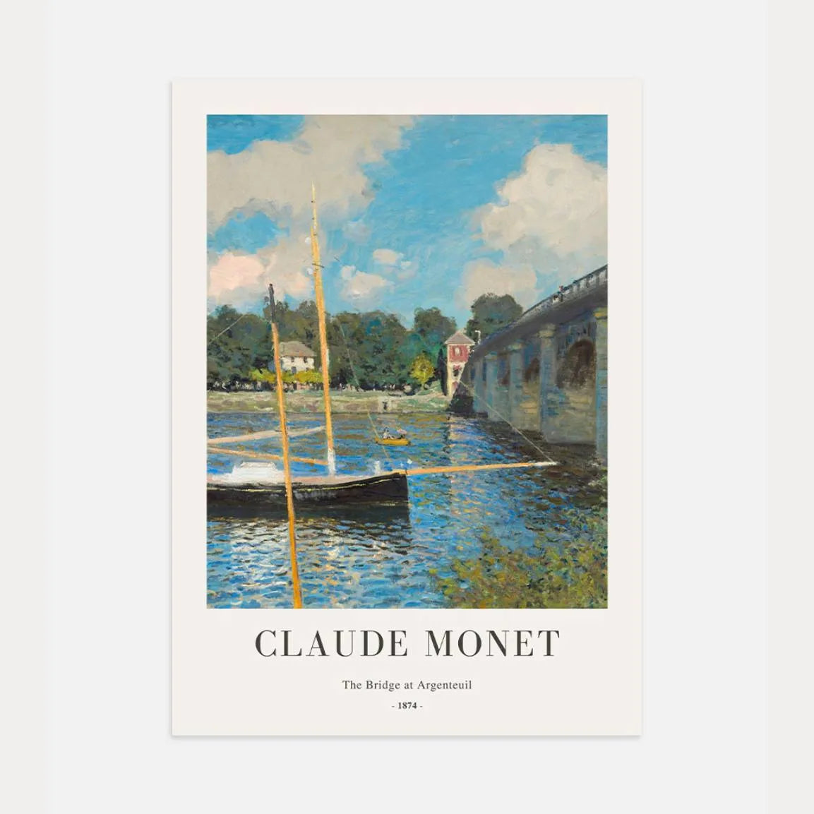 Claude Monet Argenteuil Bridge Summer Poster