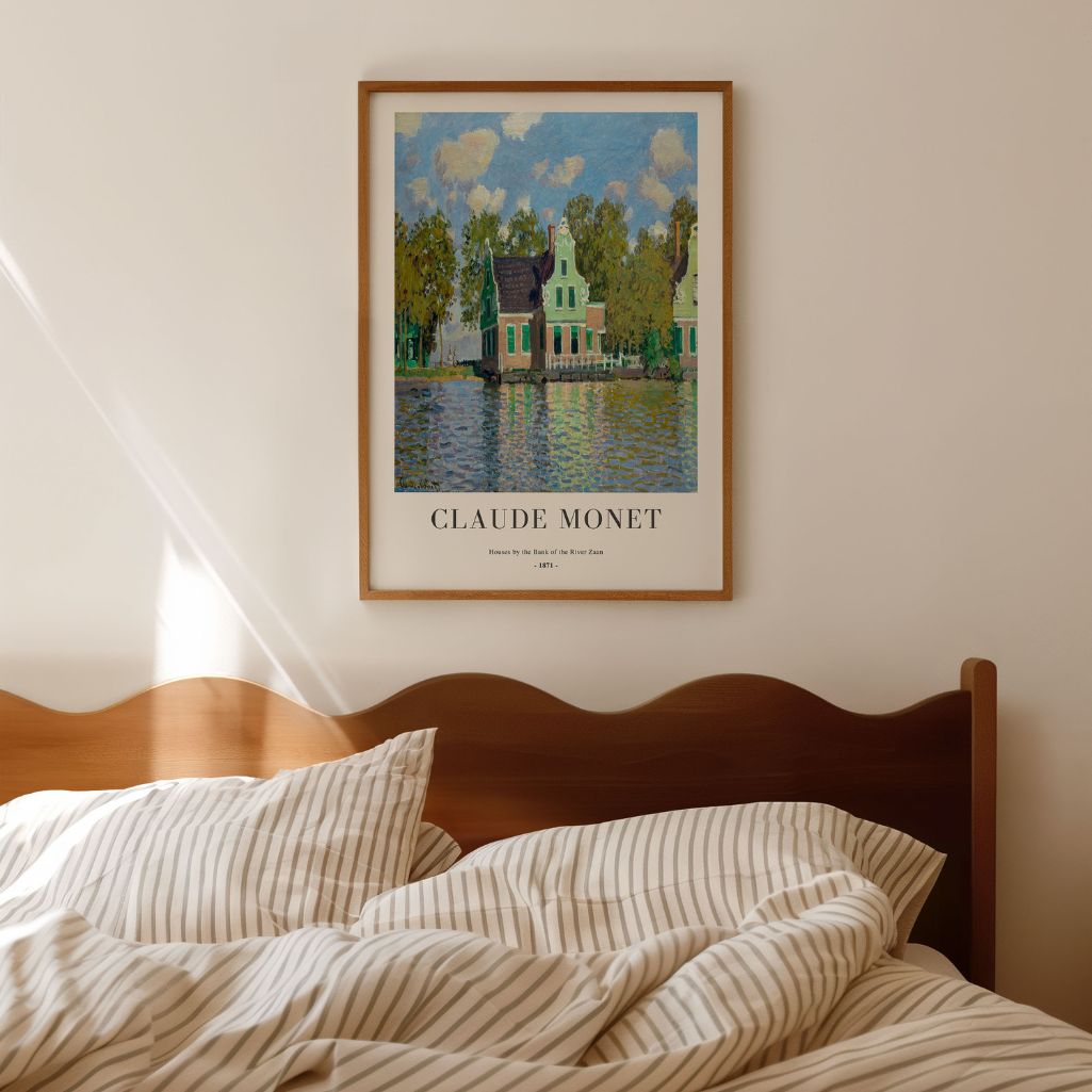 Claude Monet Houses on the River Zaan Poster