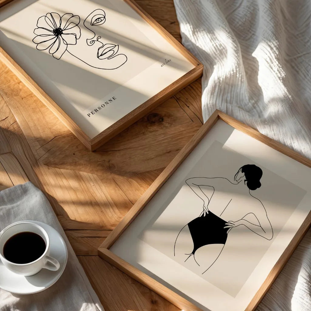 Line Art Female Back Poster