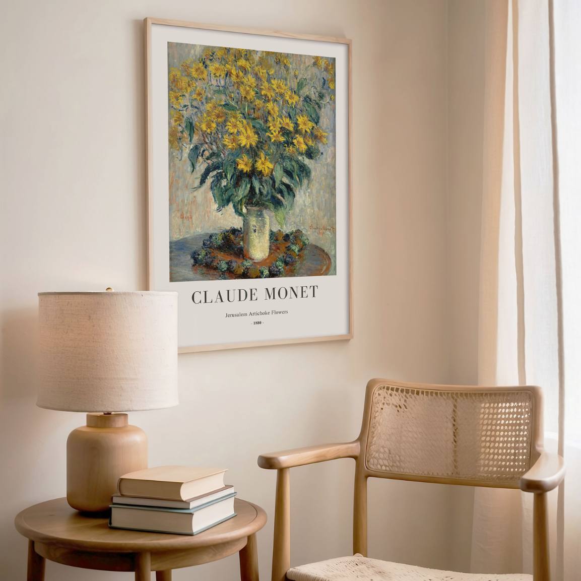 Monet Jerusalem Artichoke Flowers Poster
