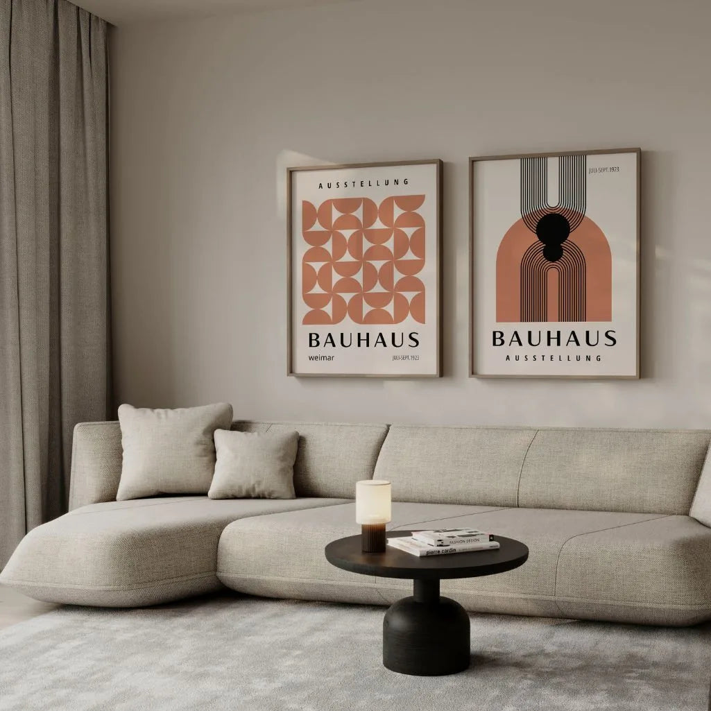 Bauhaus Geometric Duo Set of 2 Posters