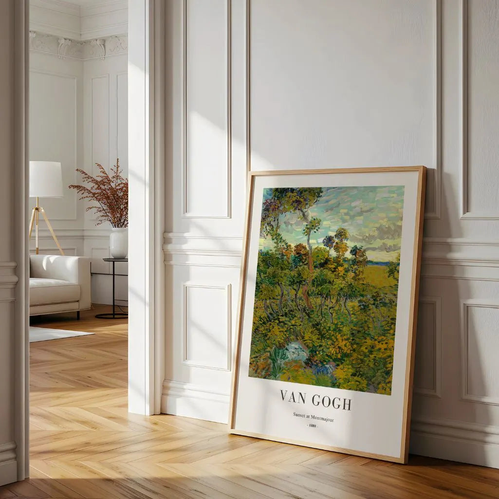 Vincent van Gogh Montmajour Sunset Poster