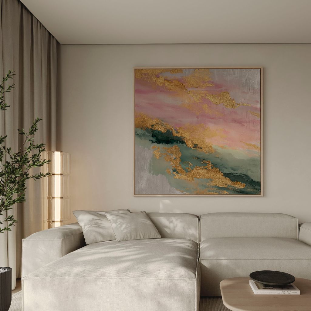 Framed Canvas Print Golden Dawn