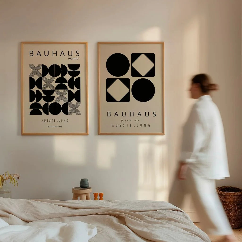 Bauhaus Geometric Forms Set of 2 Posters