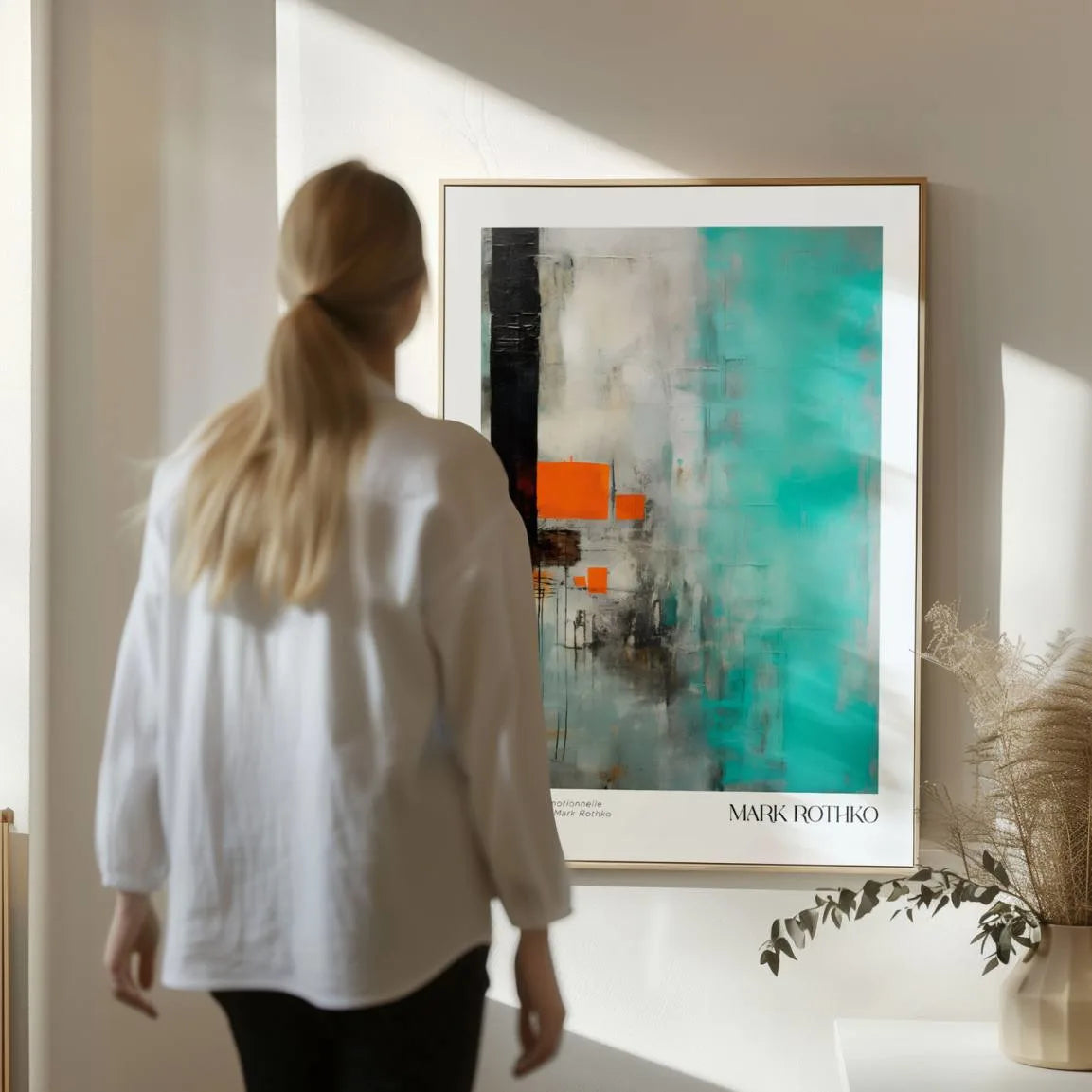 Rothko Turquoise Contrast Poster