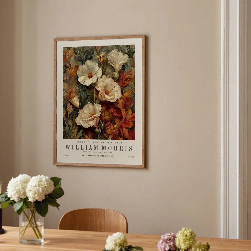 William Morris Autumn Poppy Poster