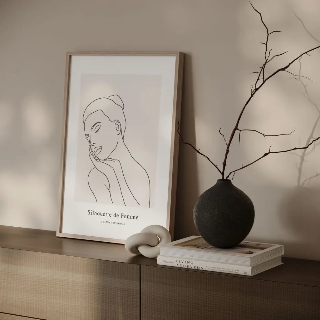 Line Art Calm Woman Poster