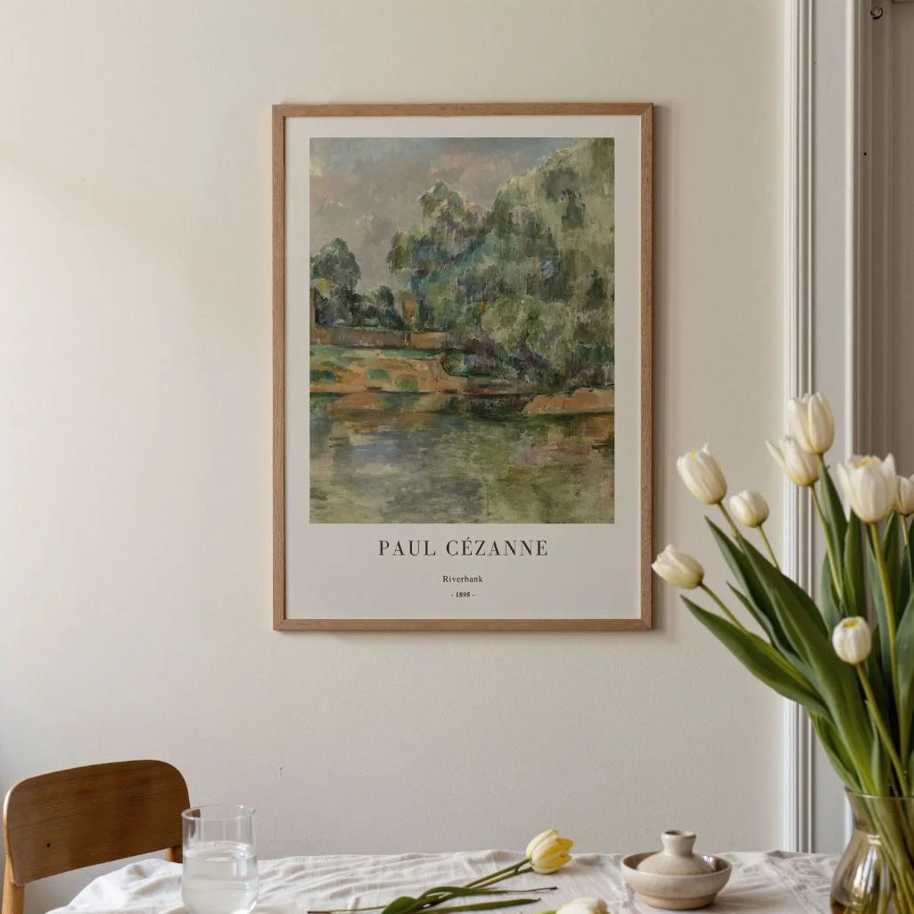 Cézanne Riverbank Portrait Poster