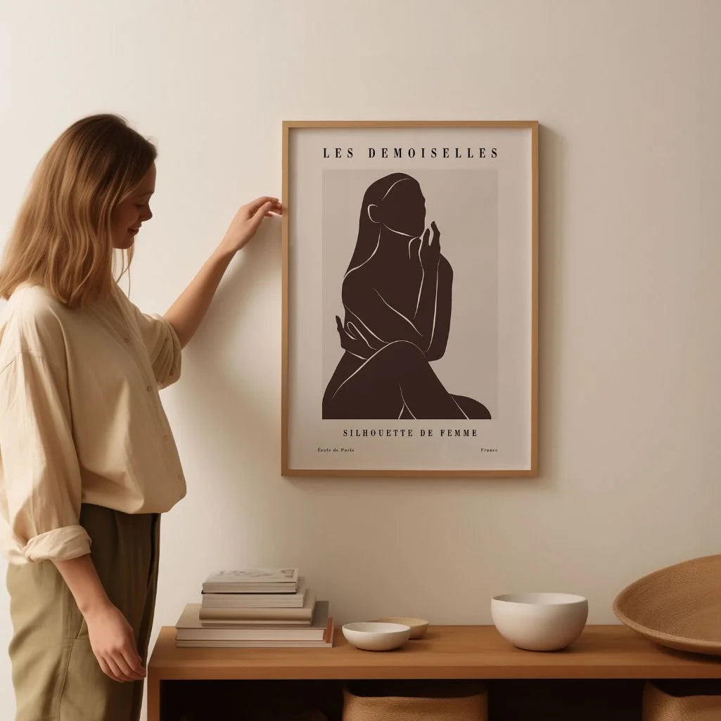 Woman’s Calm Female Line Art Poster