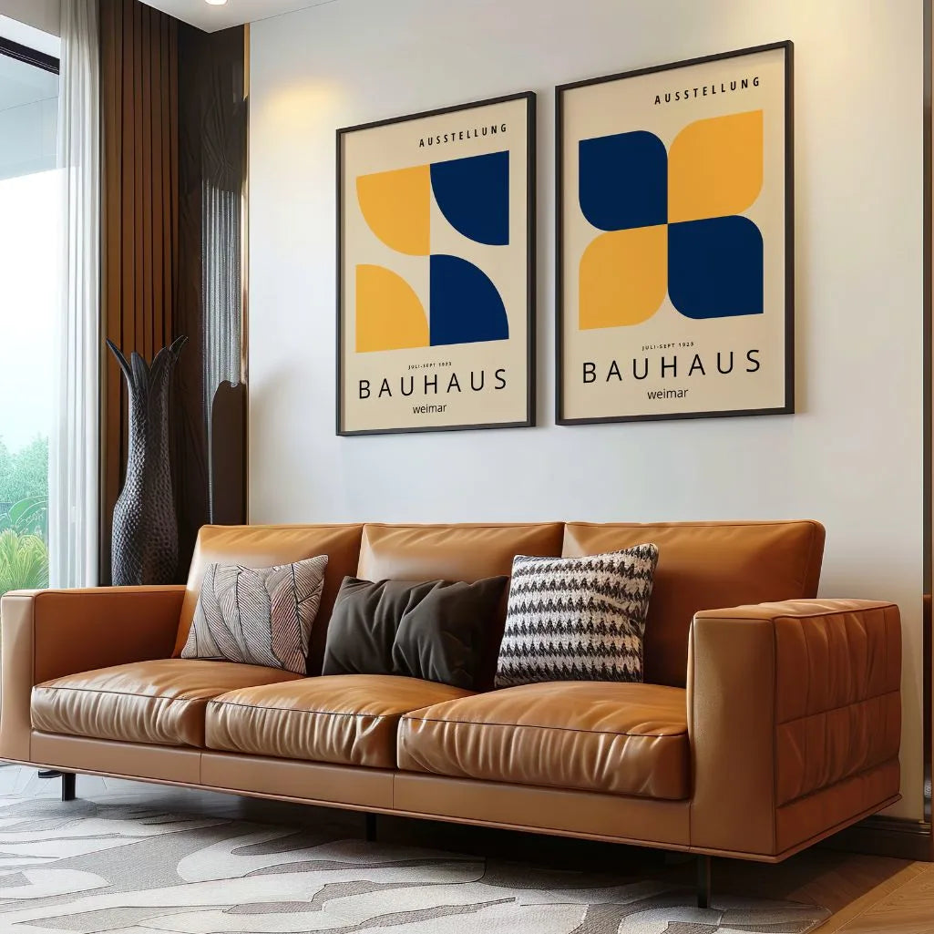 Bauhaus Navy & Yellow Set of 2 Posters