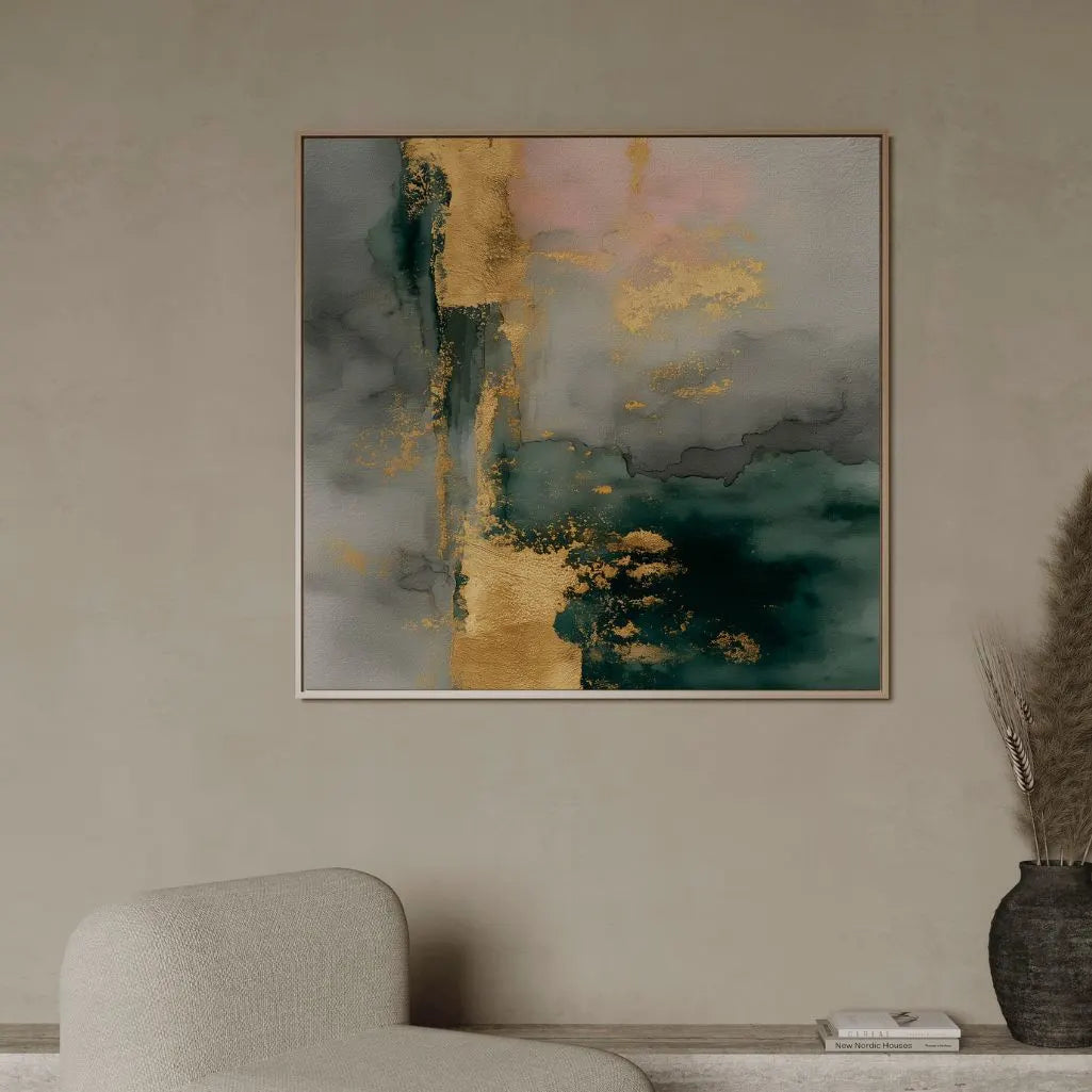 Framed Canvas Print Golden Depth