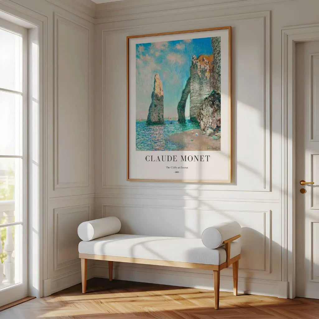 Claude Monet Étretat Cliffs 1885 Poster