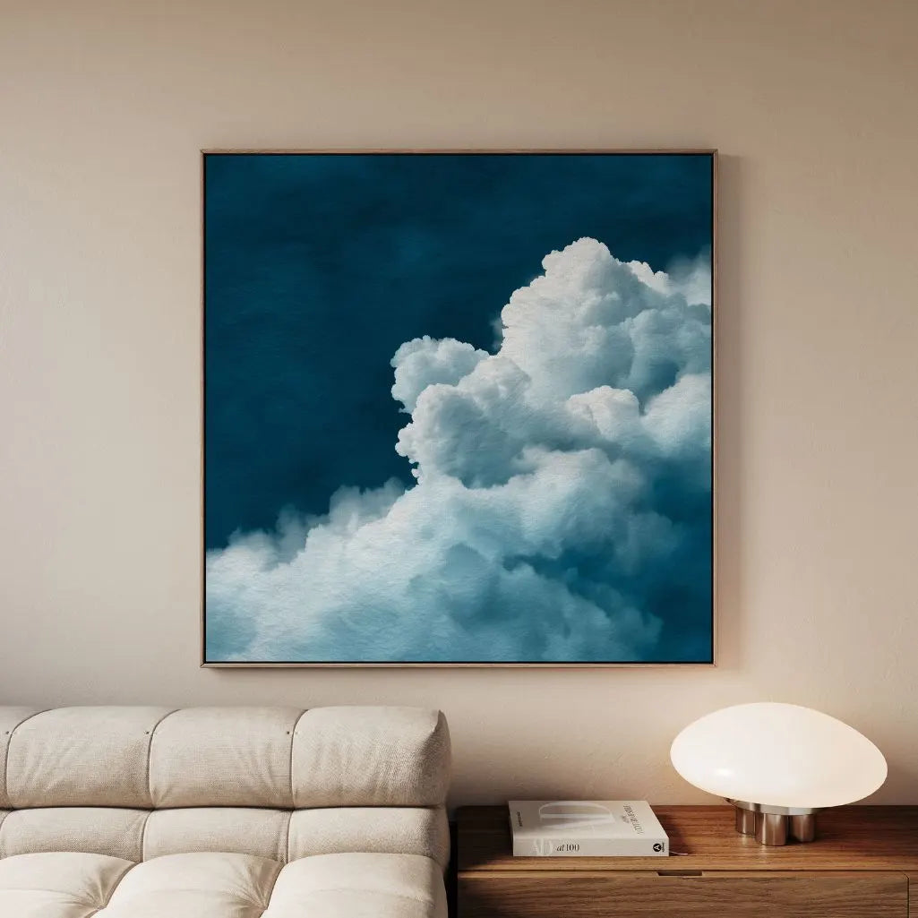 Framed Canvas Print White Clouds