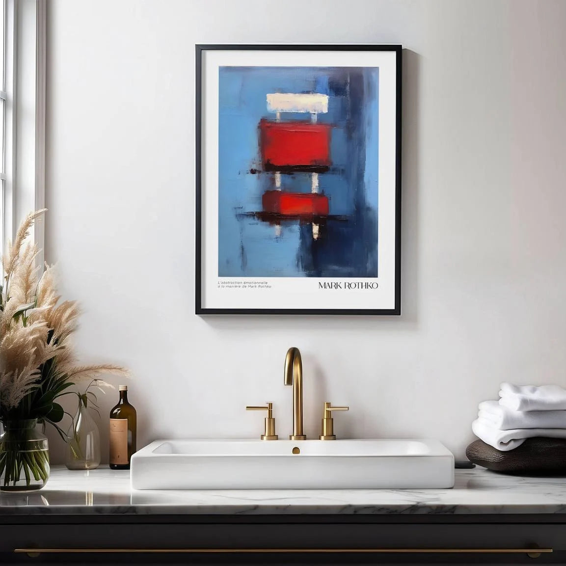 Rothko-Inspired Blue Silence Poster