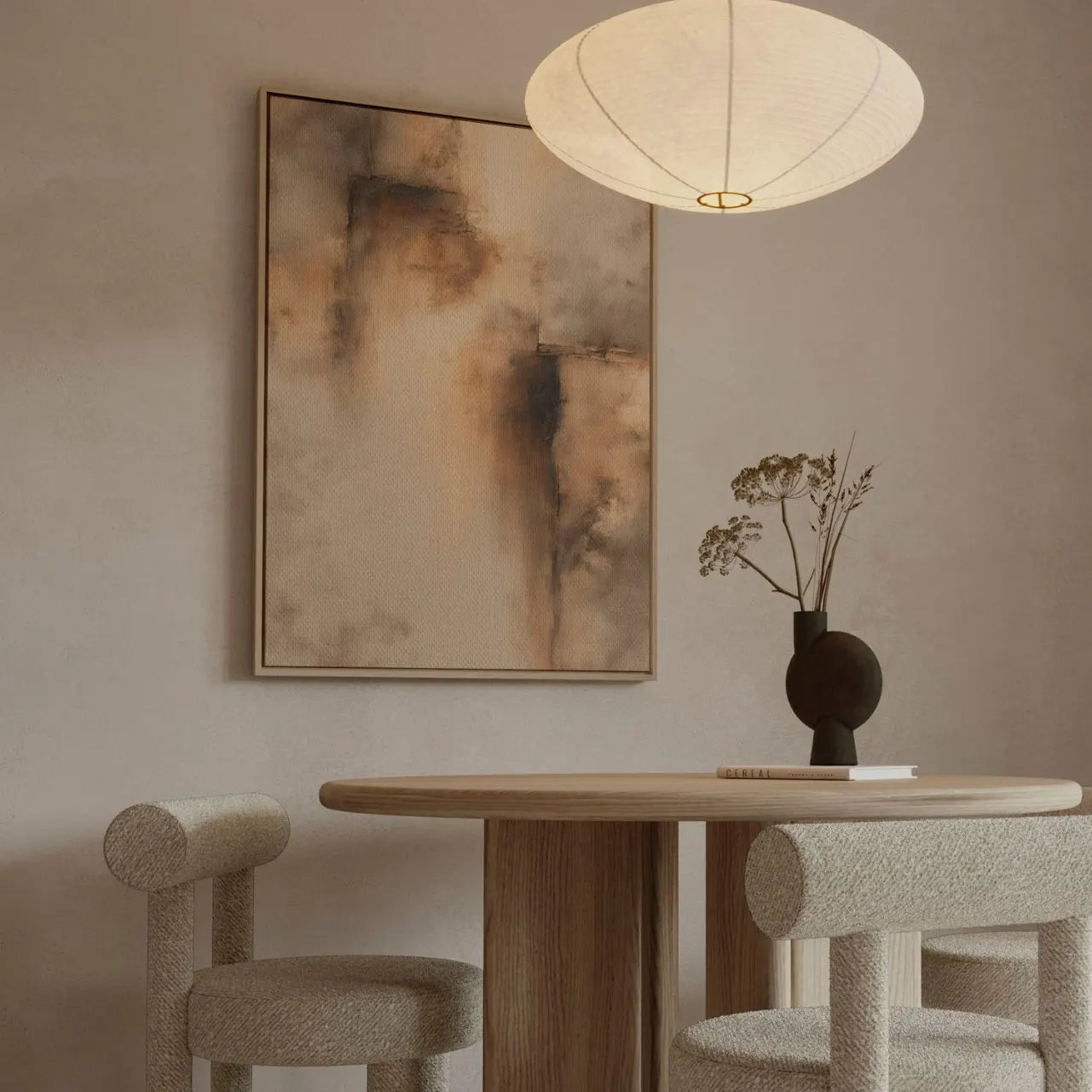 Framed Canvas Print Golden Trace