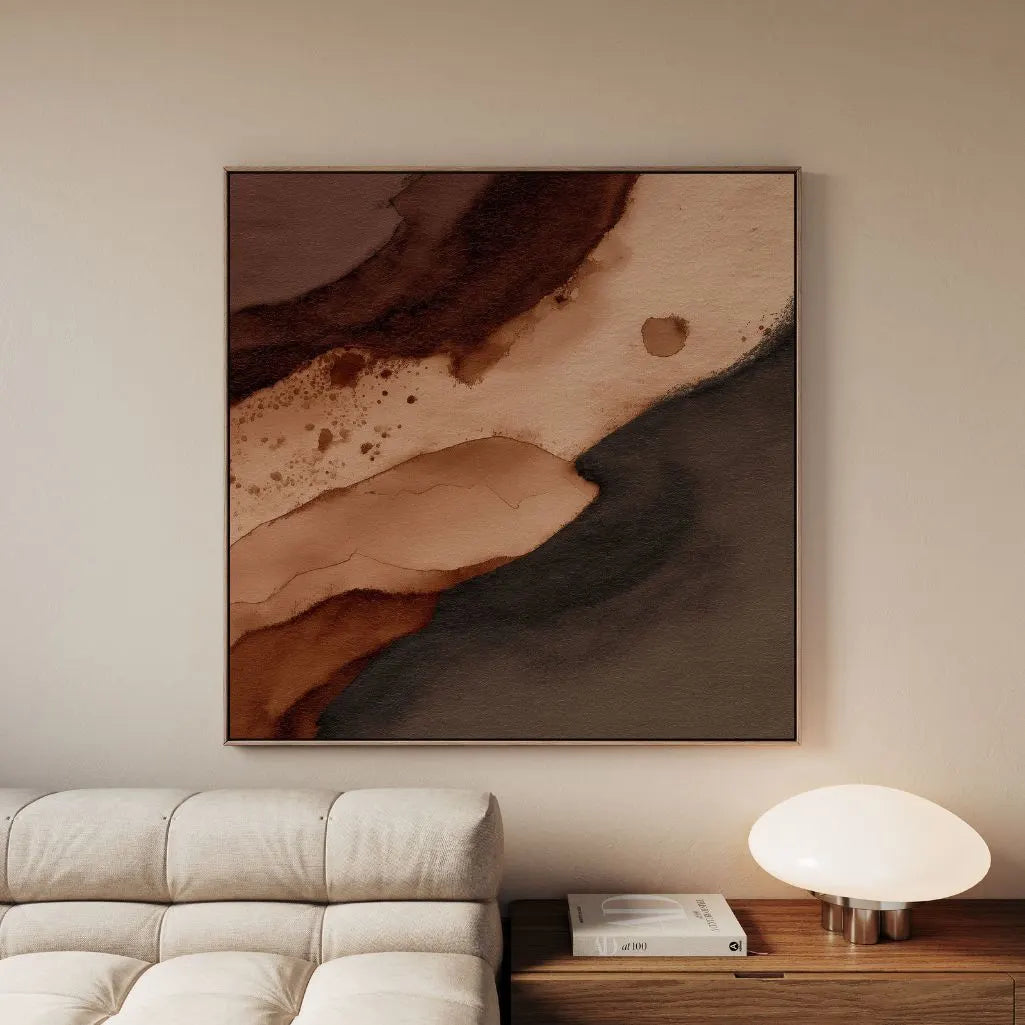 Framed Canvas Print Coffee Landscape