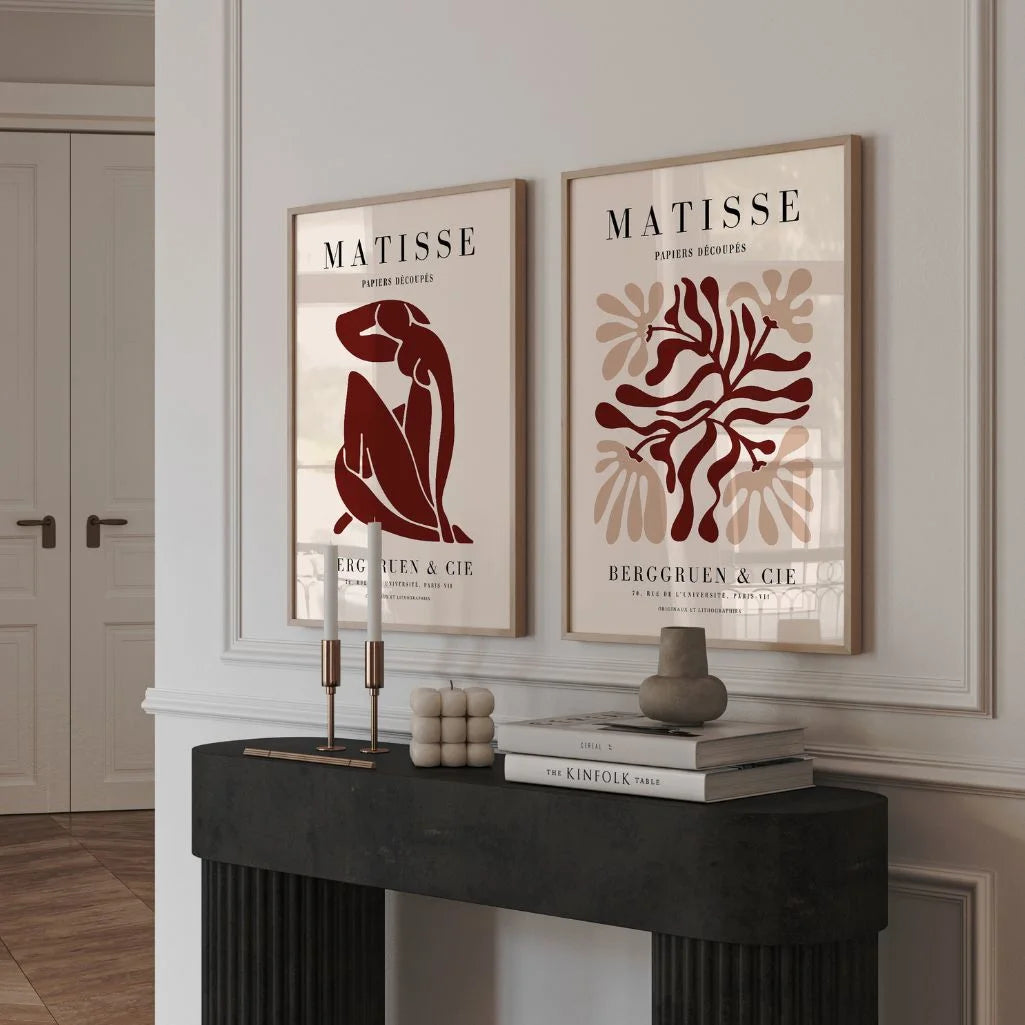 Henri Matisse Red Abstracts Poster Set of 2