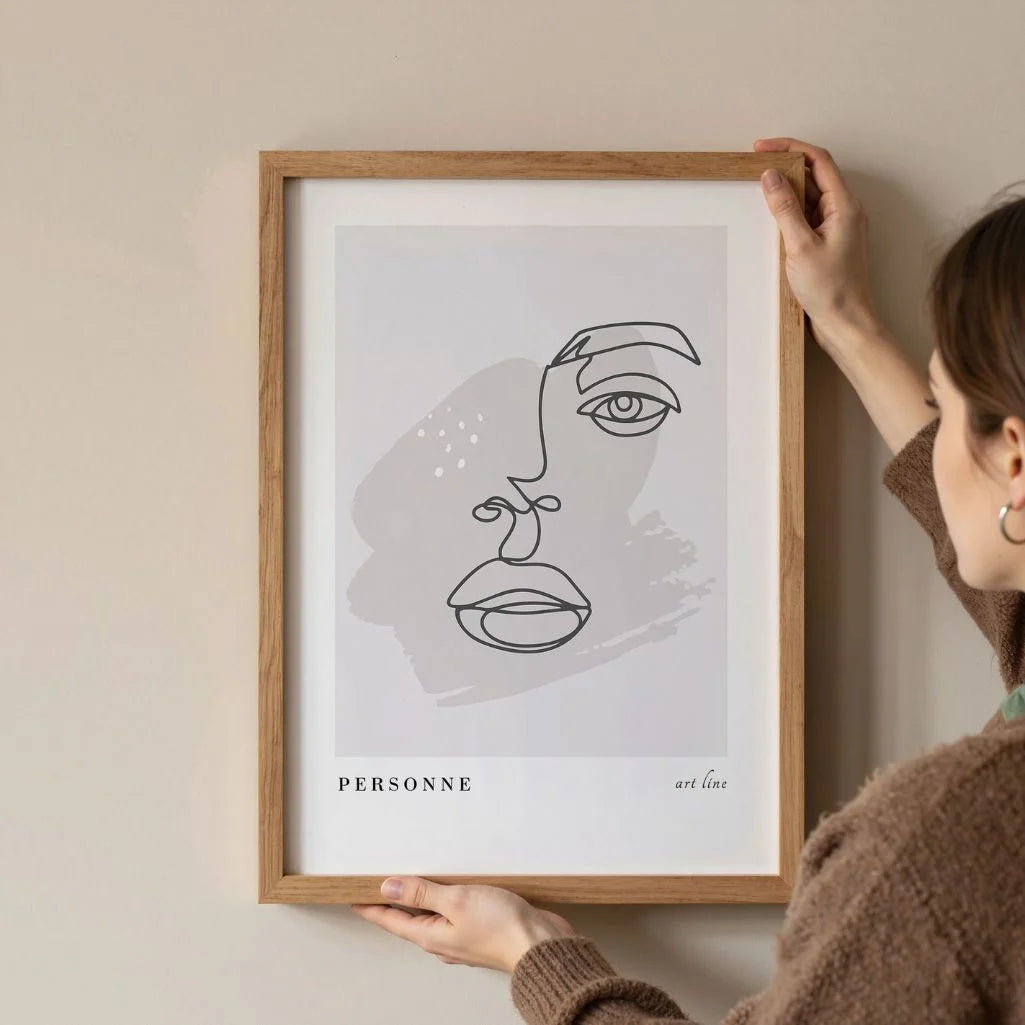 Line Art Subtle Gaze Poster