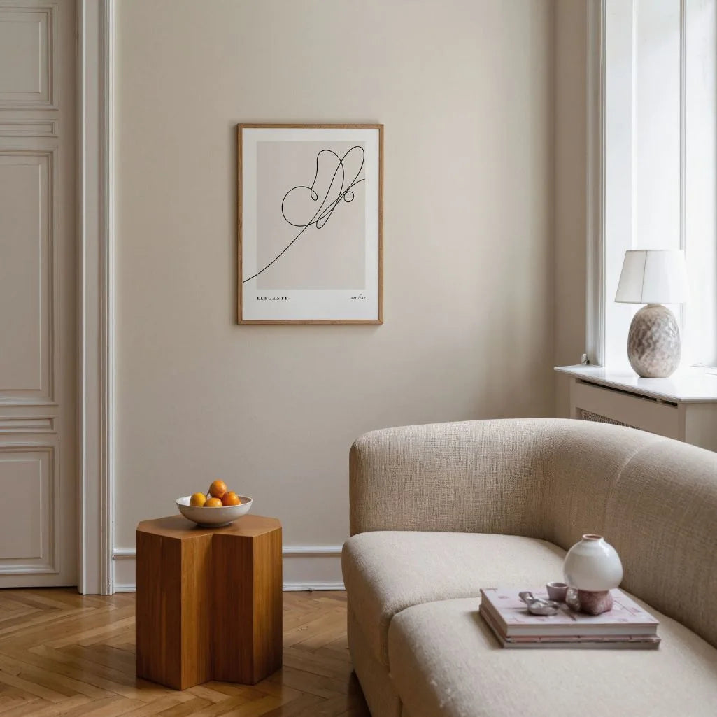 Elegant Butterfly Line Art Poster