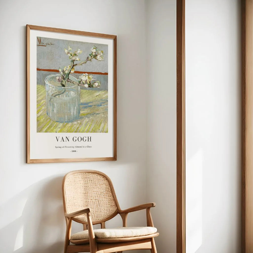 Vincent van Gogh Flowering Almond in Glass Poster