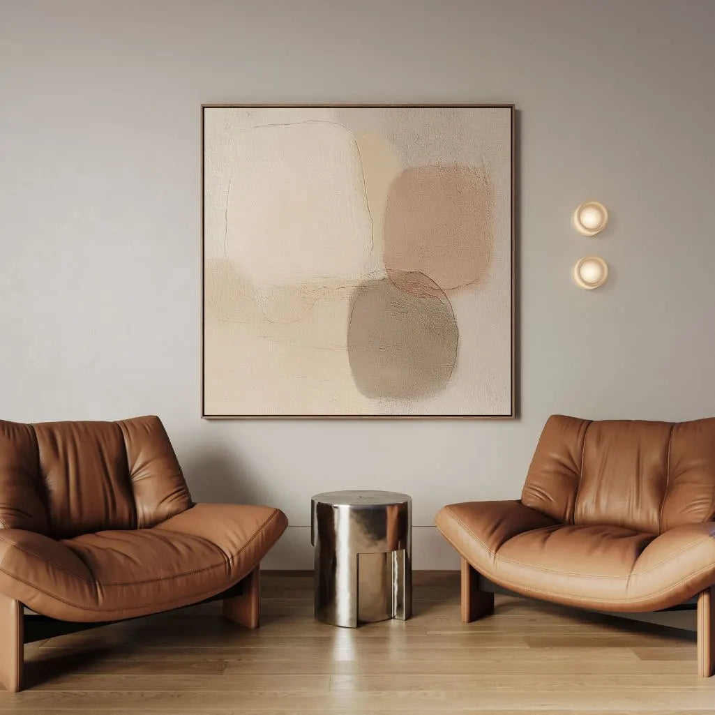 Framed Canvas Print Neutral Balance