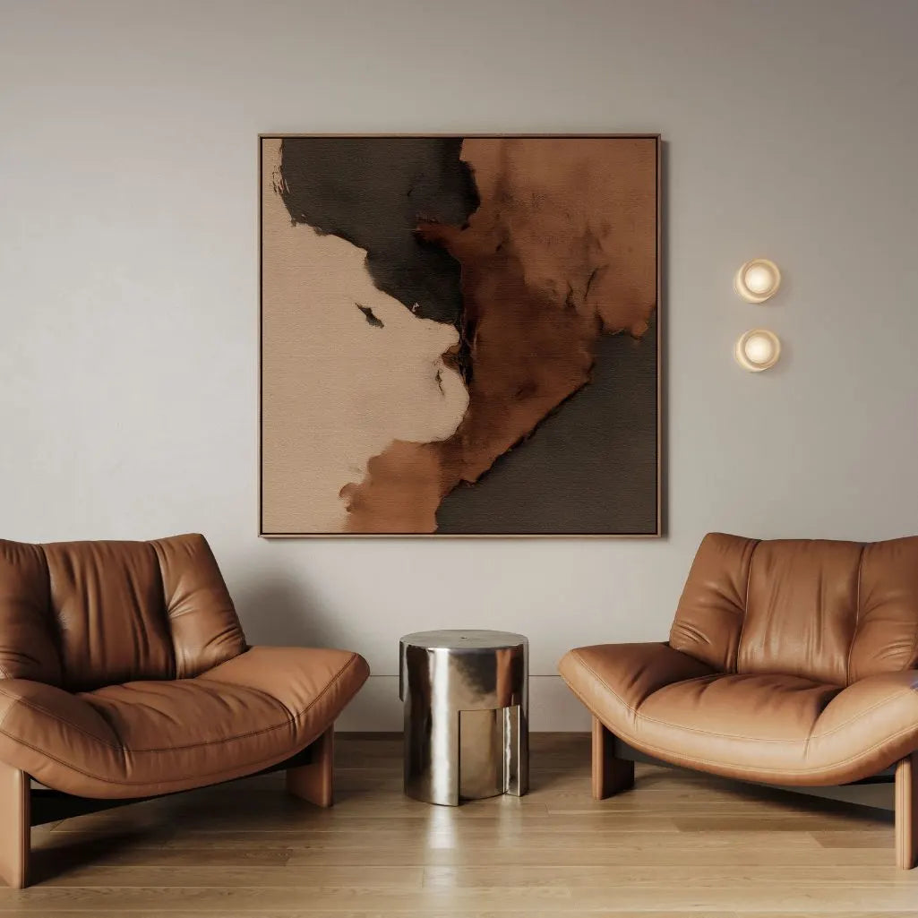 Framed Canvas Print Dark Abstract