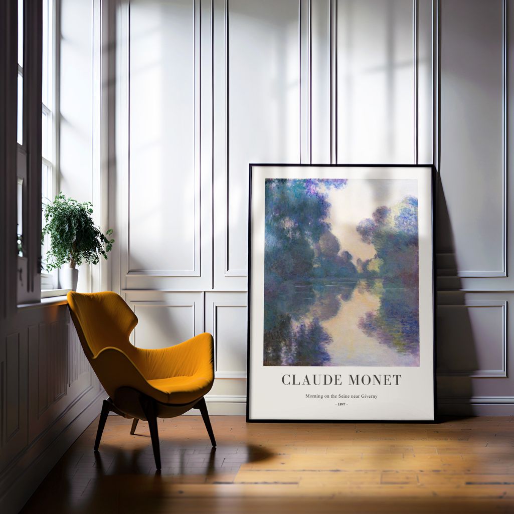 Monet Misty Morning Seine Poster